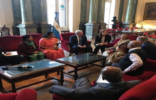 The Parliamentary delegation led by Hon'ble Speaker of Lok Sabha of India, Smt. Sumitra Mahajan attended Parliamentary Forum and Speakers' Summit from 31 Oct. to 2 Nov. 2018 at Buenos Aires, Argentina.