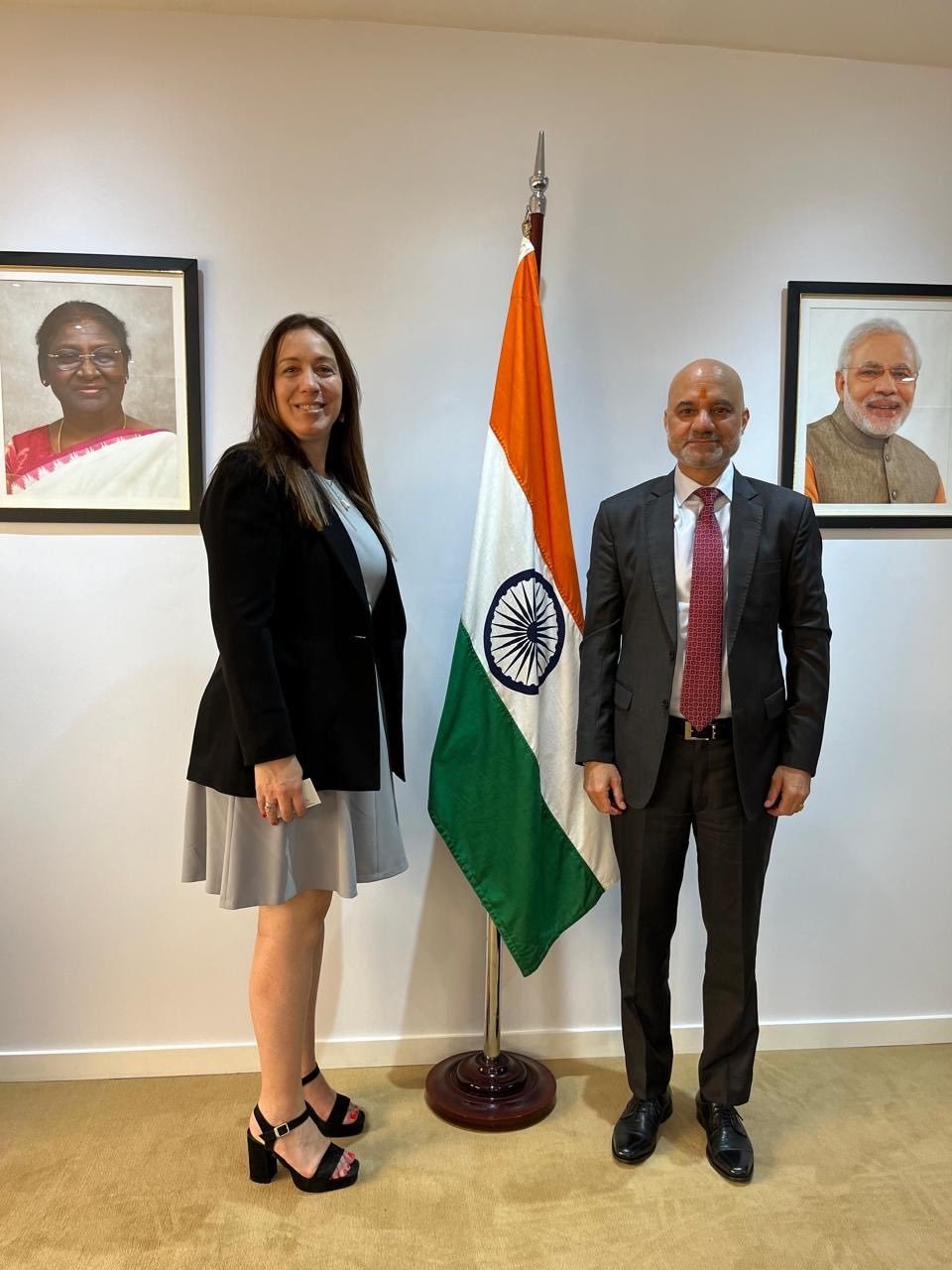 Ambassador Dinesh Bhatia was pleased to receive today Maria Eugenia Vidal , MP representing city of Buenos Aires & also President of Fundación Pensar.