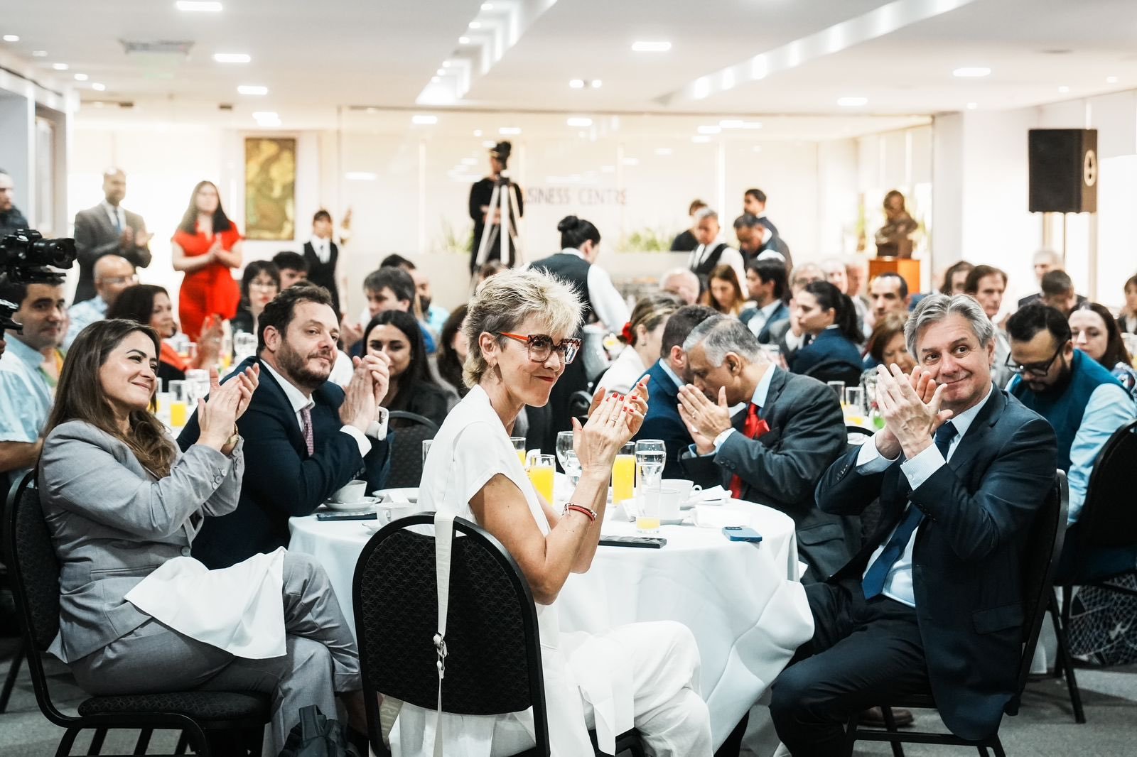 Ambassador Dinesh Bhatia, joined by Demian Reidel, Sachin Chaturvedi and Jose Luis Daza, launched Spanish Edition of Development Cooperation Review