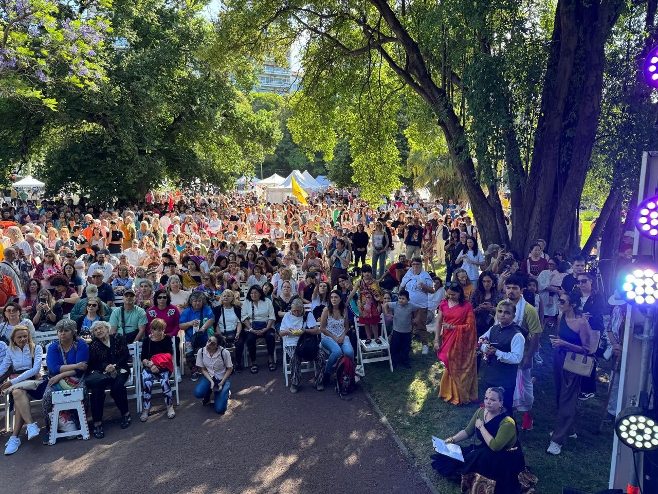 Ambassador Dinesh Bhatia & Ms Seema Bhatia joined ISKCON Argentina devotees in Buenos Aires at annual Ratha Yatra Festival.