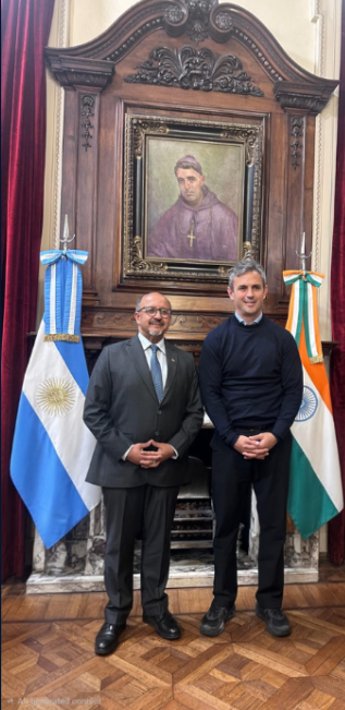Ambassador Ajaneesh Kumar called on H.E. Mr. Martin Menem, Hon’ble president of Chamber of Deputies Honorable Cámara de Diputados de la Nación Argentina.