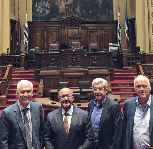 Ambassador Ajaneesh Kumar met with Hon. Rodrigo Goñi & Hon. Juan José Olaizola from House of Representatives of Uruguay