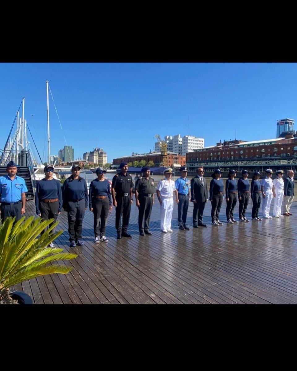Ambassador Ajaneesh Kumar bid “fair winds and following seas” to the 6 member women crew of the Army Sailing Vessel (IASV) “Triveni”, led by Lieutenant Colonel Anuja Varudkar, as it embarked on the next leg of its historic circumnavigation expedition.