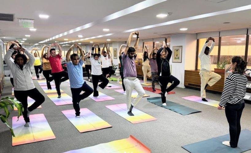 In the run up to IDY 2026, Embassy started the tri weekly practice of the common yoga protocol.