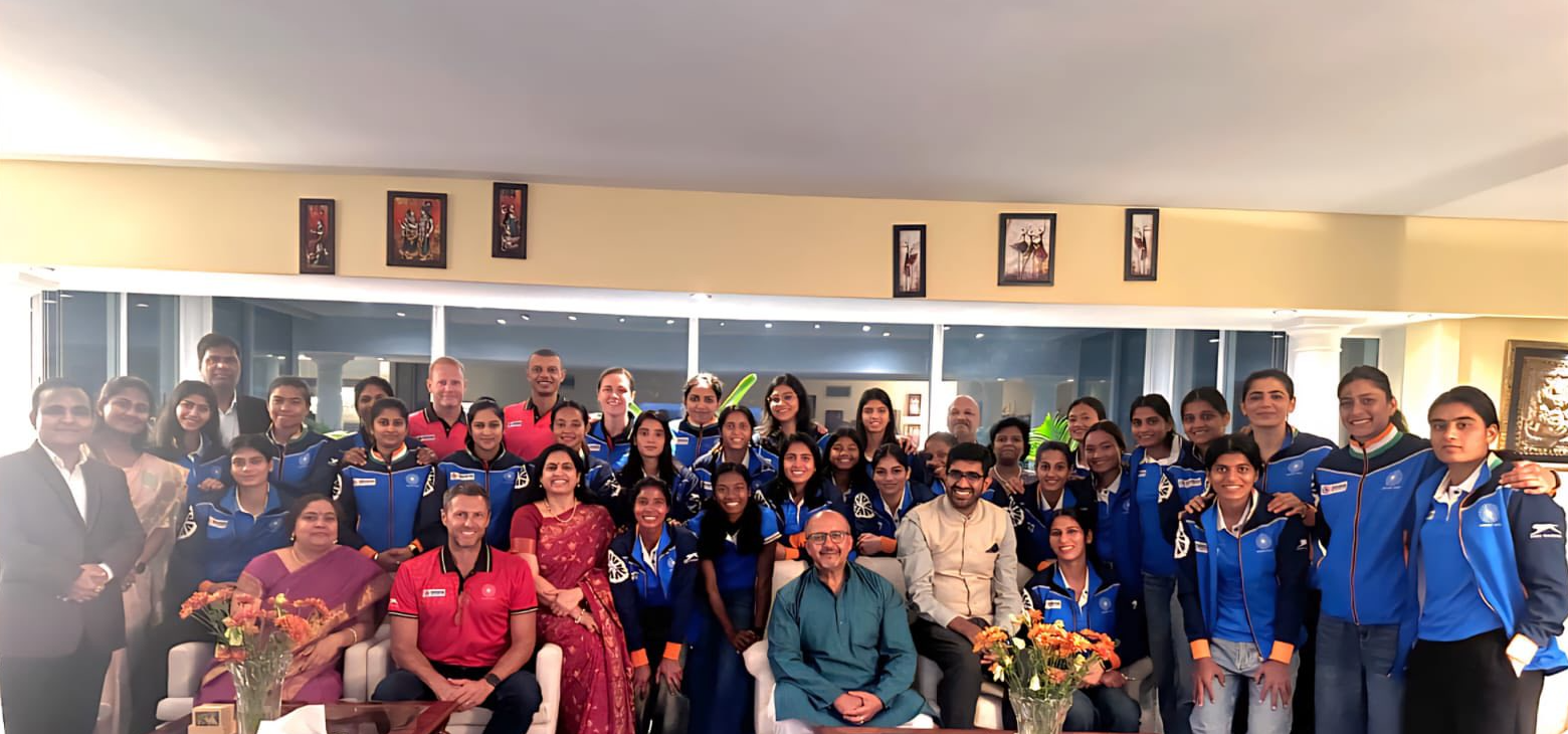 Ambassador Ajaneesh Kumar hosted a dinner on 11 April 2026 in honour of the visiting Indian Women’s National Hockey Team.