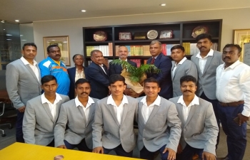 Indian national team for Cycle Polo, visiting Buenos Aires for the World Cup