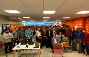 Ambassador Dinesh Bhatia celebrated Constitution Day with the young & highly qualified Indian IT professionals at Montevideo