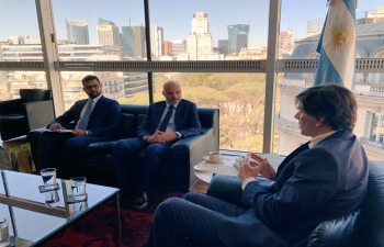 Ambassador Dinesh Bhatia met with the Secretary for International Economic Relations Horacio Reyser and his team at the Argentine Chancellery
