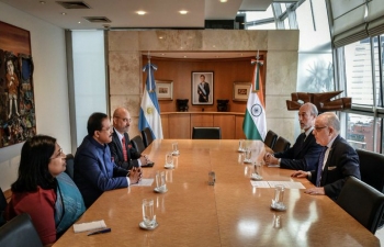 Minister of Foreign Affairs and Worship of Argentina Jorge Faurie received Minister of State for External Affairs of India, V. Muraleedharan