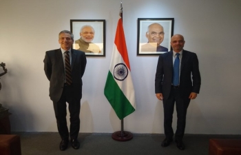 El Embajador Dinesh Bhatia tuvo el placer recibir al rector Julián E. Rodríguez de la Universidad Austral