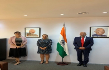 Ambassador Dinesh Bhatia received Gala Díaz Langou, Executive Director & Mercedes Mendez Ribas Dir Institutional Affairs CIPPEC