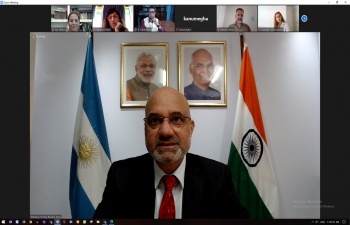 Ambassador Dinesh Bhatia inaugurated the International Womens Day virtual meeting