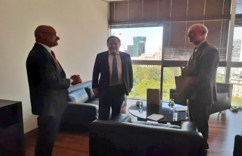 Ambassador Dinesh Bhatia held discussions on various aspects of bilateral Strategic Partnership between India & Argentina with Ambassador Claudio Rozencwaig, Undersecretary for Foreign Policy at Cancillería Argentina