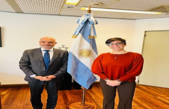 Ambassador Dinesh Bhatia met María Jimena Rivero, Chief of Protocol at Ministry of External Affairs, Worship and International Trade of Argentina