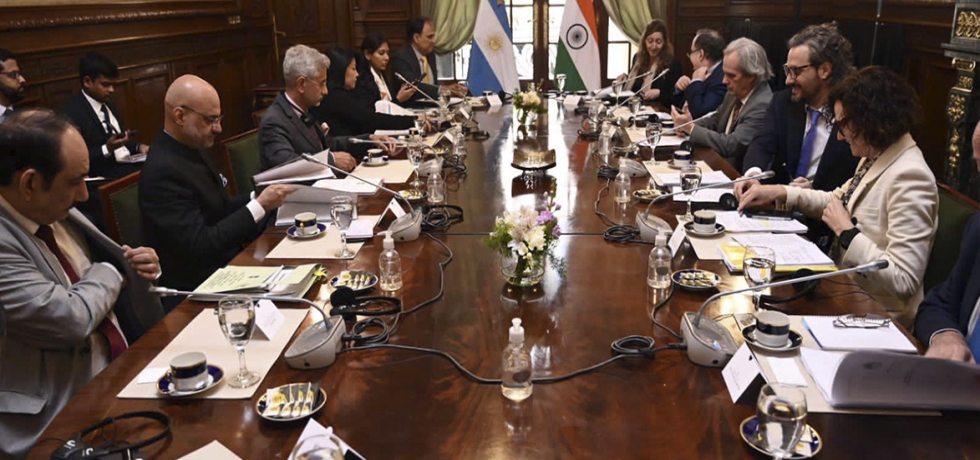 EAM Dr. S. Jaishankar & FM Mr. Santiago Cafiero co-chaired the Joint Commission Meeting between India and Argentina on 26 August 2022