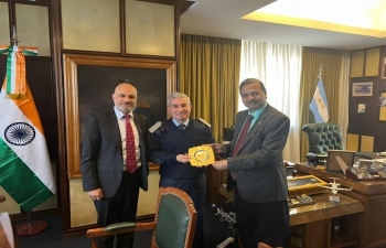 Yet another top level engagement for visiting HAL delegation. Joined by Ambassador Dinesh Bhatia, they met Brigadier Xavier Julian Isaac, Chief of General Staff of Army Force of Argentina