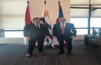 Ambassador Dinesh Bhatia met Luis Lacalle Pou, President of Oriental Republic of Uruguay in Montevideo