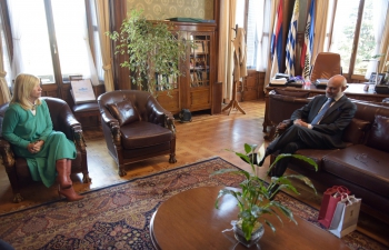 Ambassador Dinesh Bhatia met Beatriz Argimon, Vice President of Oriental Republic of Uruguay