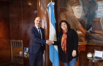 Ambassador Dinesh Bhatia met Carla Vizzotti, Minister of Health at Ministry of Health of Argentina 