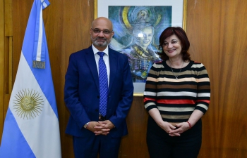 Ambassador Dinesh Bhatia met Kelly Olmos Minister of Labour, Employment and Social Security