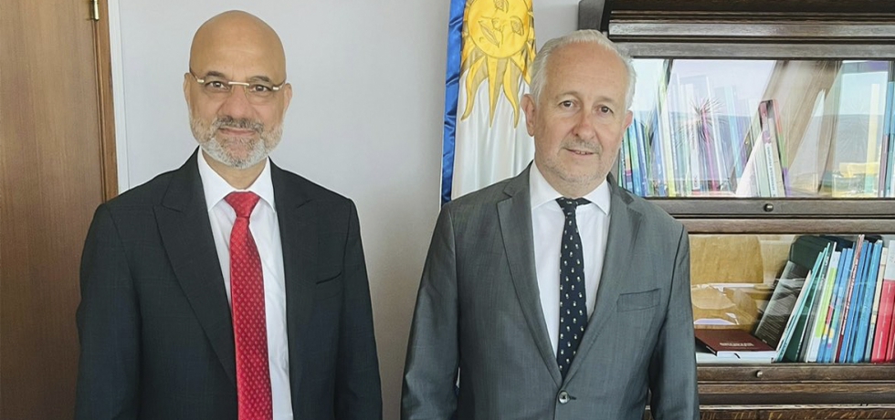 Ambassador Dinesh Bhatia met Pablo Da Silveira, Minister of Education & Culture, Uruguay