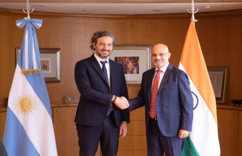 Ambassador Dinesh Bhatia met Santiago Cafiero, Minister of Foreign Affairs at Ministry of Foreign Affairs Argentina to review recent impressive advancements in bilateral Strategic Partnership between India & Argentina
