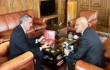 Ambassador Dinesh Bhatia met with Sebastián Andujar, President, House of Representatives