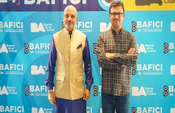 Ambassador Dinesh Bhatia joined Javier Porta Fouz at BAFICI to welcome Director & Actor Rajat Kapoor to Argentina