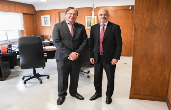Ambassador Dinesh Bhatia met Jose Luis Falero, Minister of Transport of Uruguay