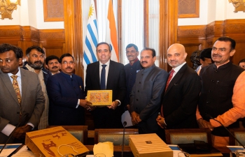 Ambassador Dinesh Bhatia & Goodwill delegation, joined Sebastián Andujar, to launch Parliamentary Friendship Group at Parliament of Uruguay