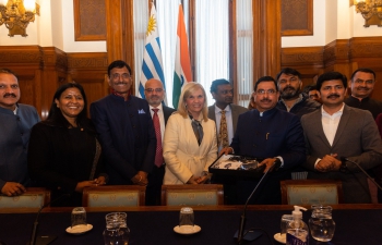 Ambassador Dinesh Bhatia &  Goodwill delegation met Beatriz Argimón, Vice President of Uruguay 