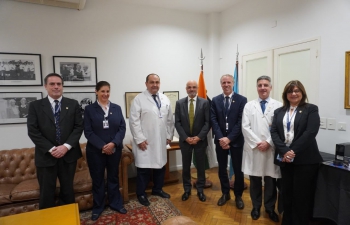 Ambassador Dinesh Bhatia met Alejandro Mansilla Lockwood, president of British Hospital
