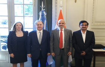 Ambassador Dinesh Bhatia joined visiting delegation from Department of Atomic Energy for second meeting of Joint Coordination Committee on Peaceful Uses of Nuclear Energy between India & Argentina