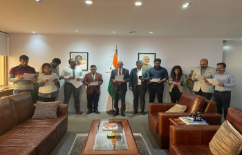 On the occassion of Sadbhavana Diwas,Ambassador Dinesh Bhatia and officers of the Embassy pledged to work for emotional oneness and harmony of people of India