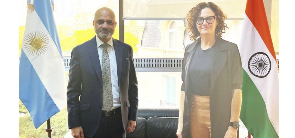 Ambassador Dinesh Bhatia met Ms Cecilia Todesca, Vice Minister of International Economic Relations at Ministry of Foreign Affairs, International Trade and Worship of the Argentine Republic
