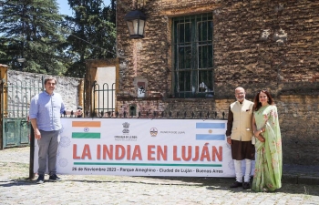 Ambassador Dinesh Bhatia together with Leonardo Boto, Mayor of Luján inaugurated ‘Indian in Lujan’ festival at Parque Ameghino