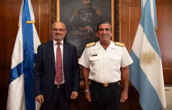 Ambassador Dinesh Bhatia met Rear Admiral Carlos Allievi, Chief of General Staff of Argentine Navy