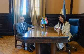 Ambassador Dinesh Bhatia met Sandra Pettovello, Minister of Human Capital