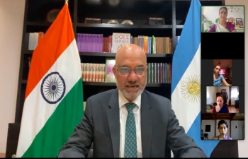 El Embajador Dinesh Bhatia inauguró el 4to Congreso Latinoamericano virtual de danza clásica india