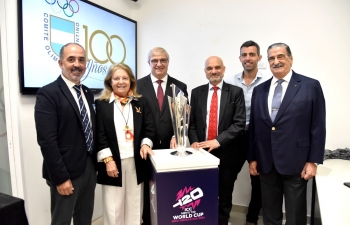 Ambassador Dinesh Bhatia joined the Argentine Cricket Association and the Argentine Olympic Committee to welcome the ICC World Cup 2024 Trophy Tour