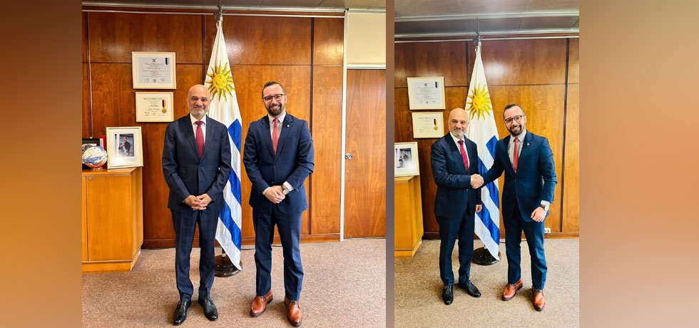 Ambassador Dinesh Bhatia met Nicolas Albertoni,   Undersecretary Ministry of Foreign Affairs Uruguay on 1 April 2024. 