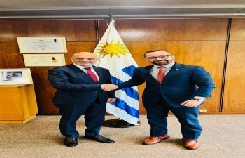El Embajador Dinesh Bhatia fue recibido por Nicolás Albertoni, Subsecretario del Ministerio de Relaciones Exteriores del Uruguay