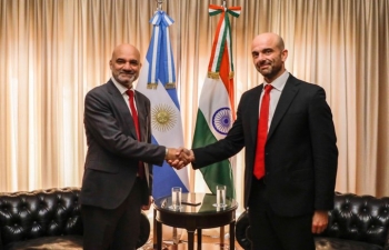 Ambassador Dinesh Bhatia met Franco Mogetta, Secretary of Transport